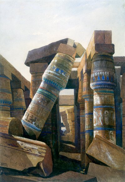 柱のホール、カルナック、1839 作： William James Muller
