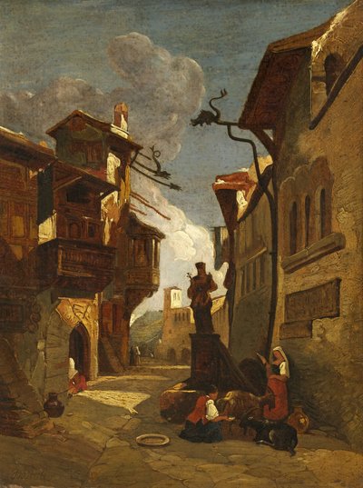 イタリアのストリートシーン 作： William James Muller