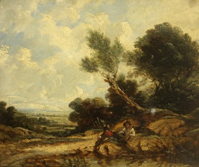 人物のいる風景 作： William James Muller