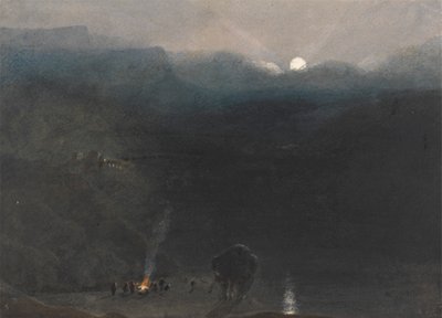 Maurício - luar, com queimadores de carvão no Black River Gorge 作： William John Chamberlayne