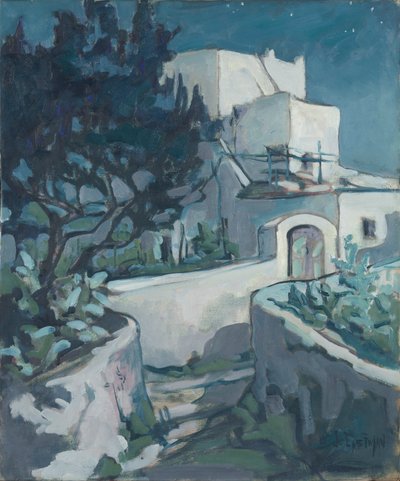 イタリアの夜、カプリ島 作： William Joseph Eastman