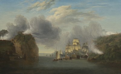 ハドソン川の航路を強制、1835 作： William Joy