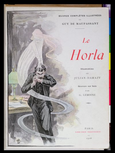 Guy de Maupassant（1850-93）による「Le Horla」の表紙1908 作： William Julian Damazy