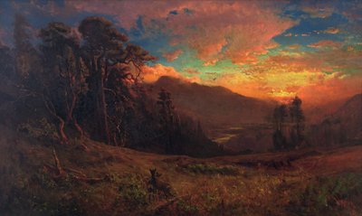 ロシア河の秋の夕暮れ 作： William Keith