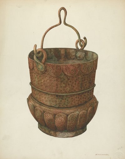 Hammered-Copper Bucket、1938年。 作： William Kieckhofel