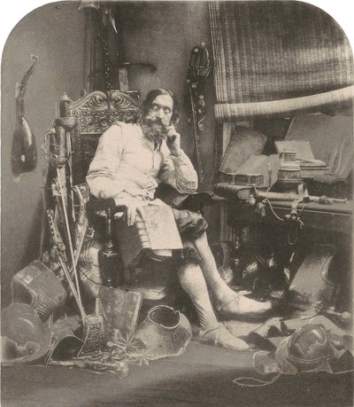 書斎のドン・キホーテ 作： William Lake Price, Photo Galvano Graphic Company