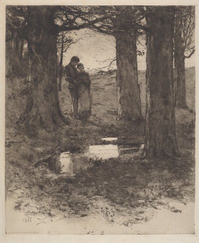 夜の散歩 作： William Langson Lathrop