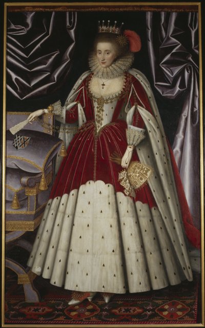 ベッドフォード伯爵夫人ルーシー・ラッセル（旧姓ハリントン） - ラーキン、ウィリアム（1580年代-1619年）によるベッドフォード伯爵夫人ルーシー・ラッセル（1580-1627年）（旧姓ハリントン）の肖像。油彩・キャンバス 作： William Larkin