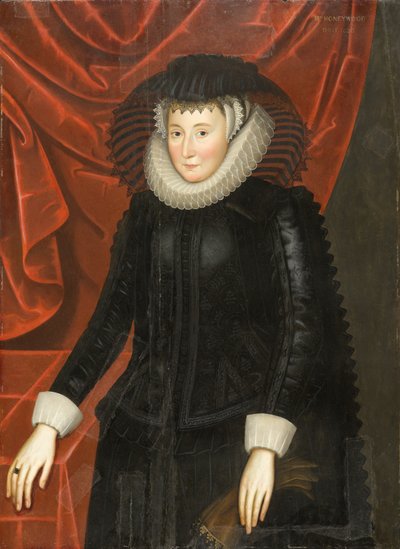 キャサリン・スマイス・スコット夫人の肖像（1564-1616年頃）、1625年頃（オークパネルに油彩） 作： William Larkin