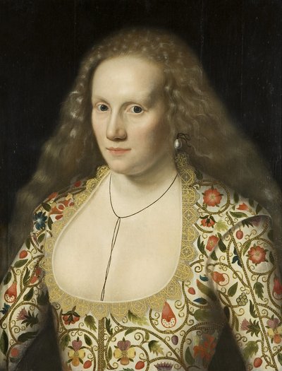 無名の女性の肖像」1615年頃（油彩・パネル 作： William Larkin