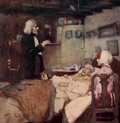 Oliver Goldsmith による The Deserted Village のイラスト (カラーリソ) 作： William Lee Hankey