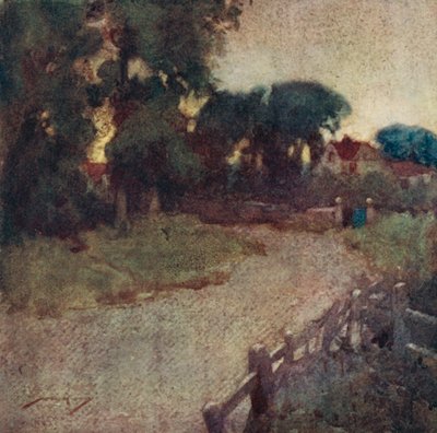 Oliver Goldsmith による The Deserted Village のイラスト (カラーリソ) 作： William Lee Hankey