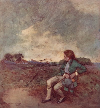 Oliver Goldsmith による The Deserted Village のイラスト (カラーリソ) 作： William Lee Hankey