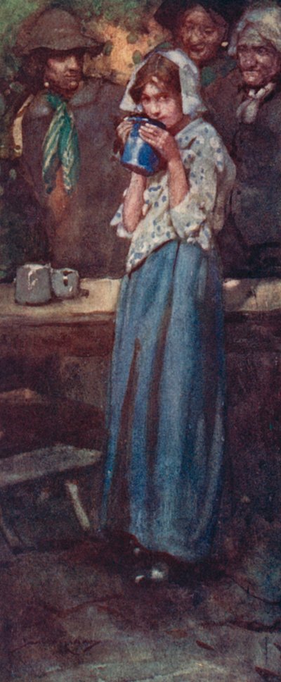 Oliver Goldsmith による The Deserted Village のイラスト (カラーリソ) 作： William Lee Hankey