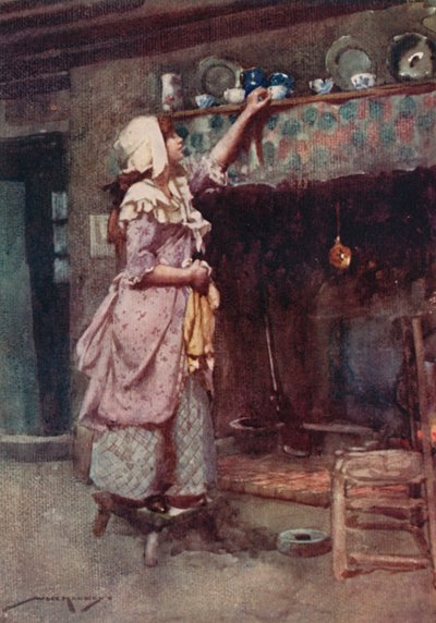 Oliver Goldsmith による The Deserted Village のイラスト (カラーリソ) 作： William Lee Hankey