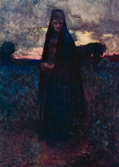 Kuvitus Oliver Goldsmithin teoksesta The Deserted Village (värilitho) 作： William Lee Hankey