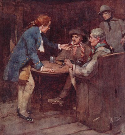 Ilustração para The Deserted Village de Oliver Goldsmith (litho colorida) 作： William Lee Hankey
