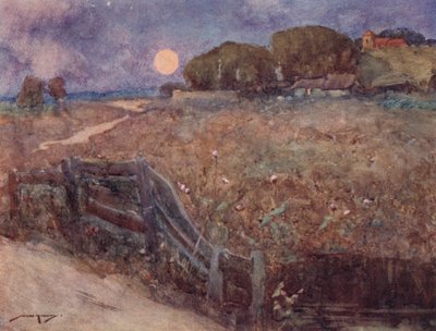 Oliver Goldsmith による The Deserted Village のイラスト (カラーリソ) 作： William Lee Hankey