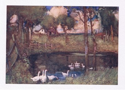 プールの上をガチョウガチョウがガチョウのように鳴く（リソ色） 作： William Lee Hankey