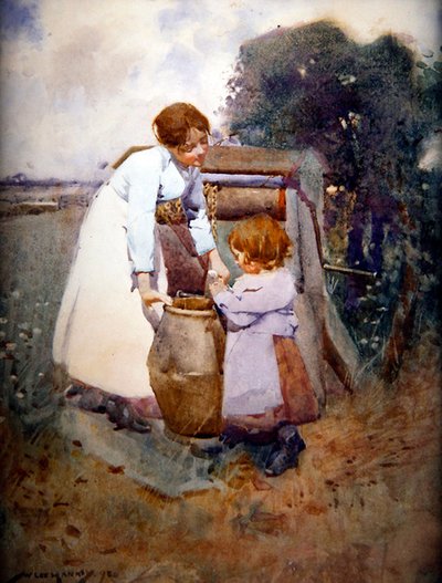 井戸の二人の少女 作： William Lee Hankey