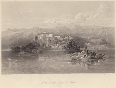 イタリア・グアルダ湖畔のイゾラレッキ（彫刻作品 作： William Leighton (after) Leitch