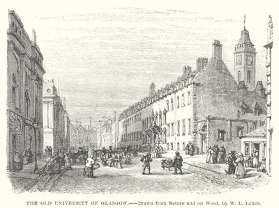 グラスゴーの旧大学（彫刻 作： William Leighton (after) Leitch