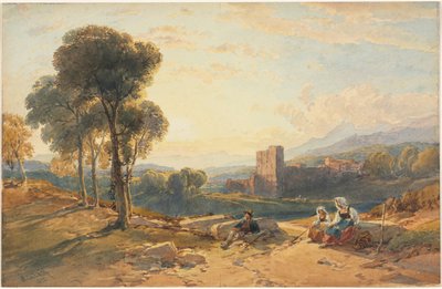 風景、イタリア 作： William Leighton Leitch