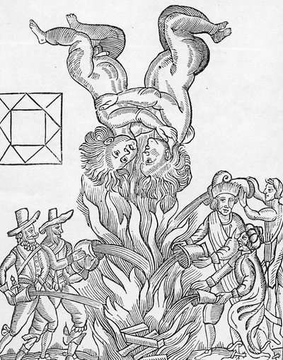 1651年に公開された「イギリスの君主制または君主制なし」からのロンドンの大火事を予測する占星術象形文字のファクシミリ 作： William Lilly