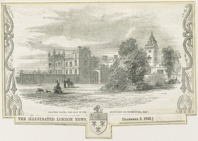 ドラトンバセット-「ドレイトンマナー」：木版画彫刻、nd [c 1843] 作： William Linton