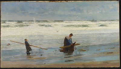オランダのドリフトウッドの集まり、1877年 作： William Lionel Wyllie