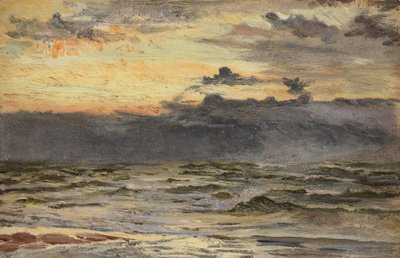 嵐の後の海辺の勉強（船上油） 作： William Lionel Wyllie