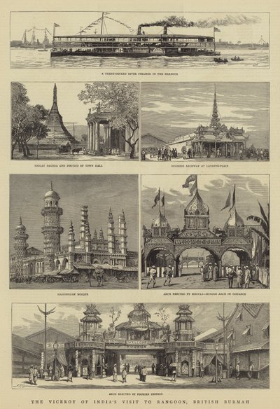 インドの英国ビルマのラングーン訪問の総督 作： William Lionel Wyllie