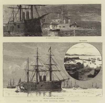 イギリス艦隊のトリエステ訪問 作： William Lionel Wyllie
