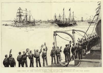 フランス艦隊の訪問、HM女王によるスピットヘッドとしてのレビュー 作： William Lionel Wyllie