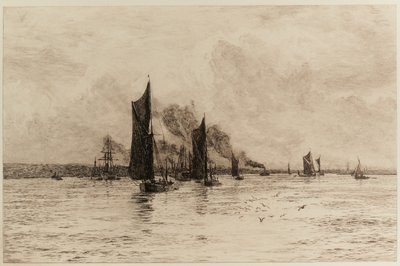 洪水の最後の細流に 作： William Lionel Wyllie