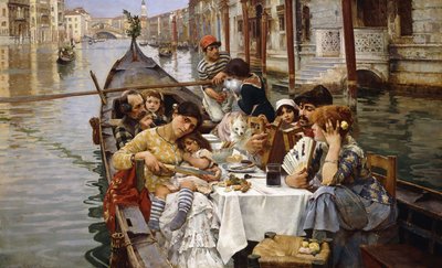 ヴェネツィアアルフレスコ、1885 作： William Logsdail