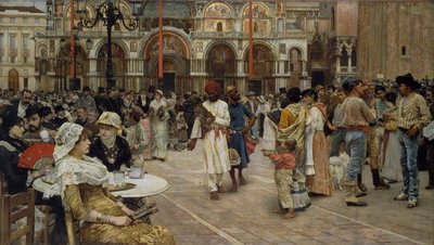 ヴェネツィアのサンマルコ広場、1883年 作： William Logsdail