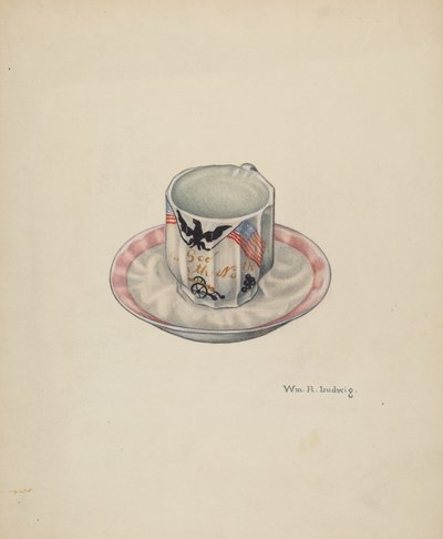 カップ＆ソーサー、1940年頃。 作： William Ludwig