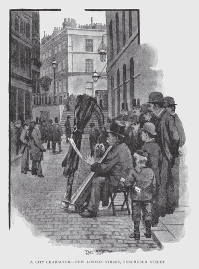 A City Character, New London Street, Fenchurch Street (litho) 作： William Luker