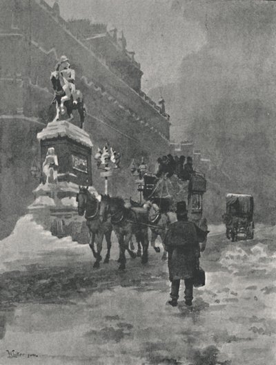 ホルボーンサーカス-冬の朝、1891 作： William Luker