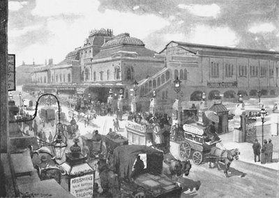 リバプールストリート駅、1891年 作： William Luker