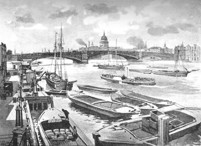 サザーク橋、1891年 作： William Luker