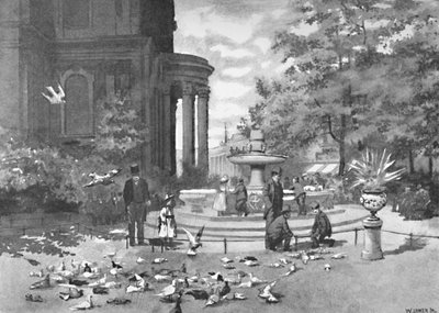 セントポールズチャーチヤード、1891年 作： William Luker