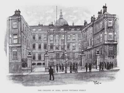 The College of Arms, Queen Victoria Street（リトグラフ版 作： William Luker