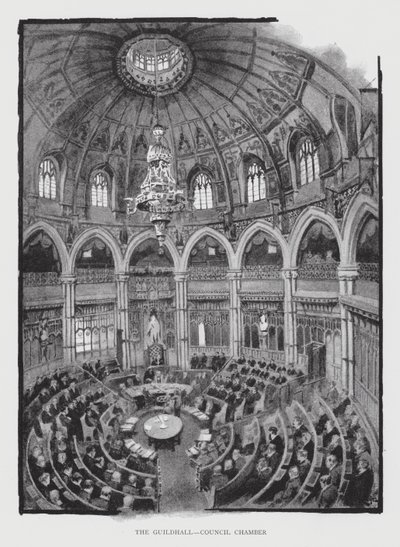 The Guildhall, Council Chamber (litho) 作： William Luker