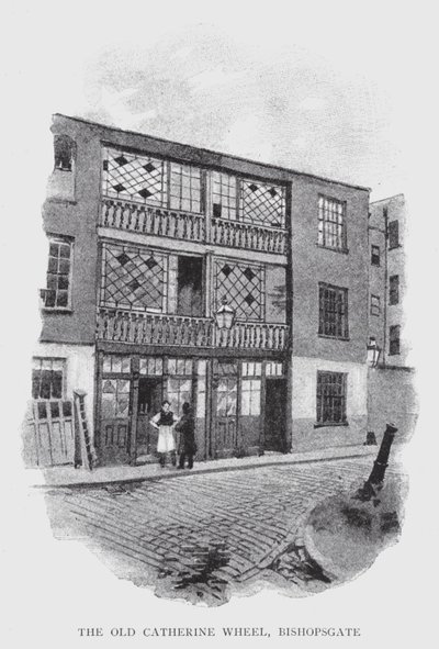 The Old Catherine Wheel, Bishopsgate (litho) 作： William Luker
