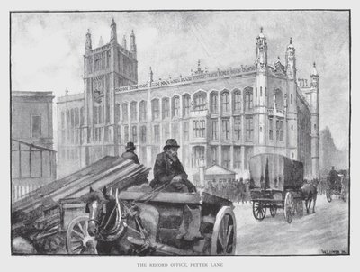 The Record Office, Fetter Lane (litho) 作： William Luker