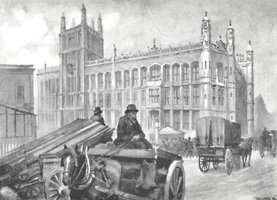 レコードオフィス、フェッターレーン、1891年 作： William Luker
