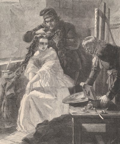 La Toilette des Morts（1863年7月25日のイラストレイテッド・ロンドン・ニュースより）。 作： William Luson Thomas
