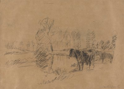 風景の中の牛 作： William Mark Fisher
